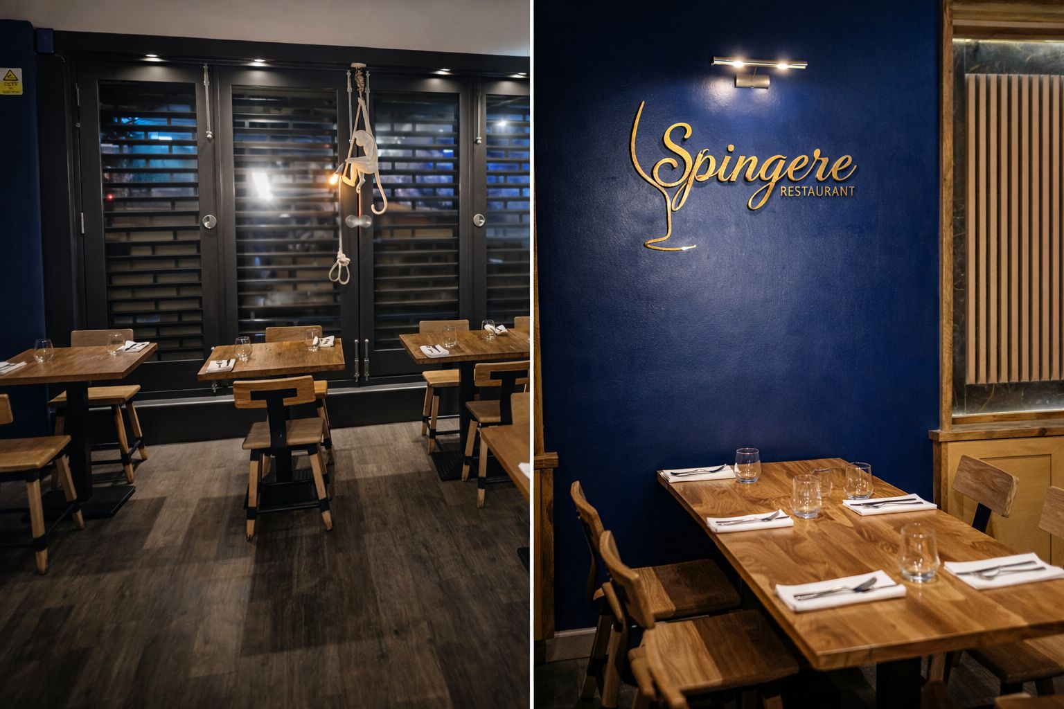 Interior of Spingere restaurant